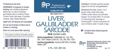 LIVER, GALLBLADDER  SARCODE - NSPC0069 Liver, Gallbladder Sarcode 4 10 24
